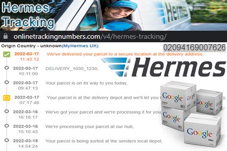 my Hermes barcode tracking